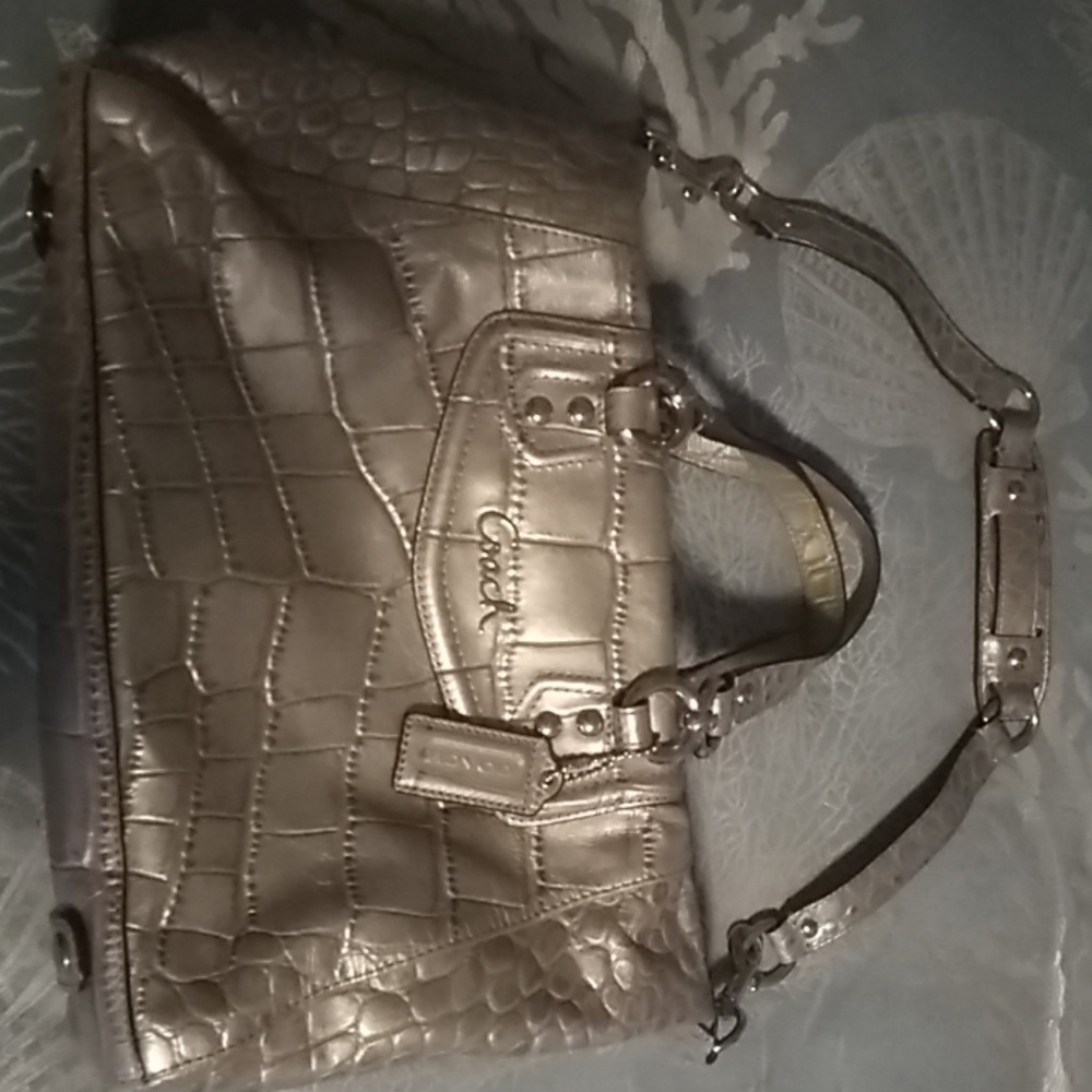 Coach Silver dual hand/shoulder bag